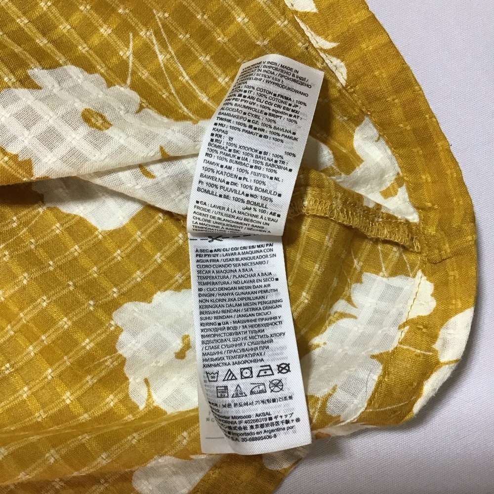 GAP Women's Mustard Floral Blouse - Picture 6 of 8